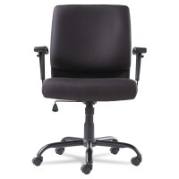 Big/Tall Swivel/Tilt Mid-Back Chair Supports Up to 450 lb, 19.29" to 23.22" Seat Height, Black